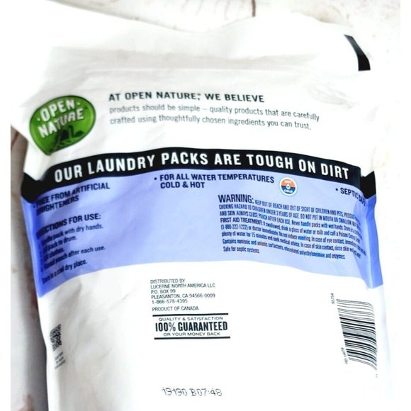 Open Nature Liquid Laundry Pack Fights Stains Lavender Scent 35oz 45ct Detergent - Picture 7 of 9